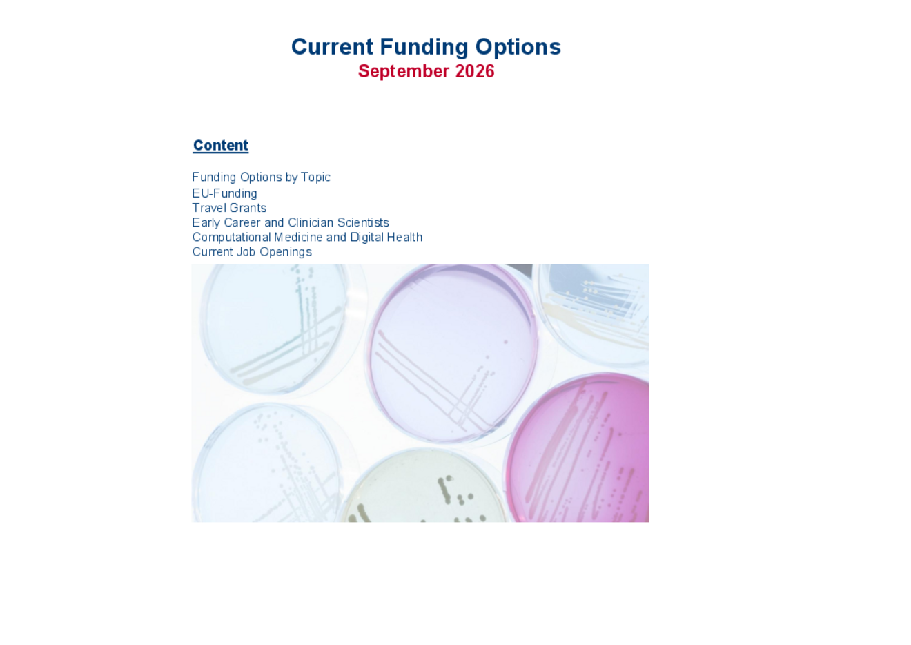 Funding Options September 2026